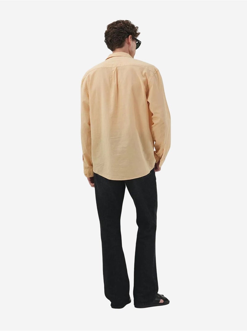 Chemise homme en popeline de coton coupe classique giesto Beige naturel - Kiabi