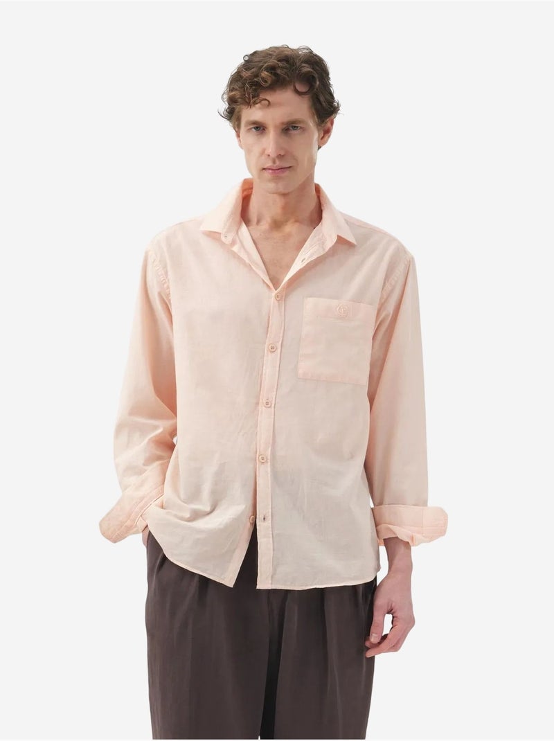 Chemise homme en popeline de coton coupe classique giesto Beige naturel - Kiabi