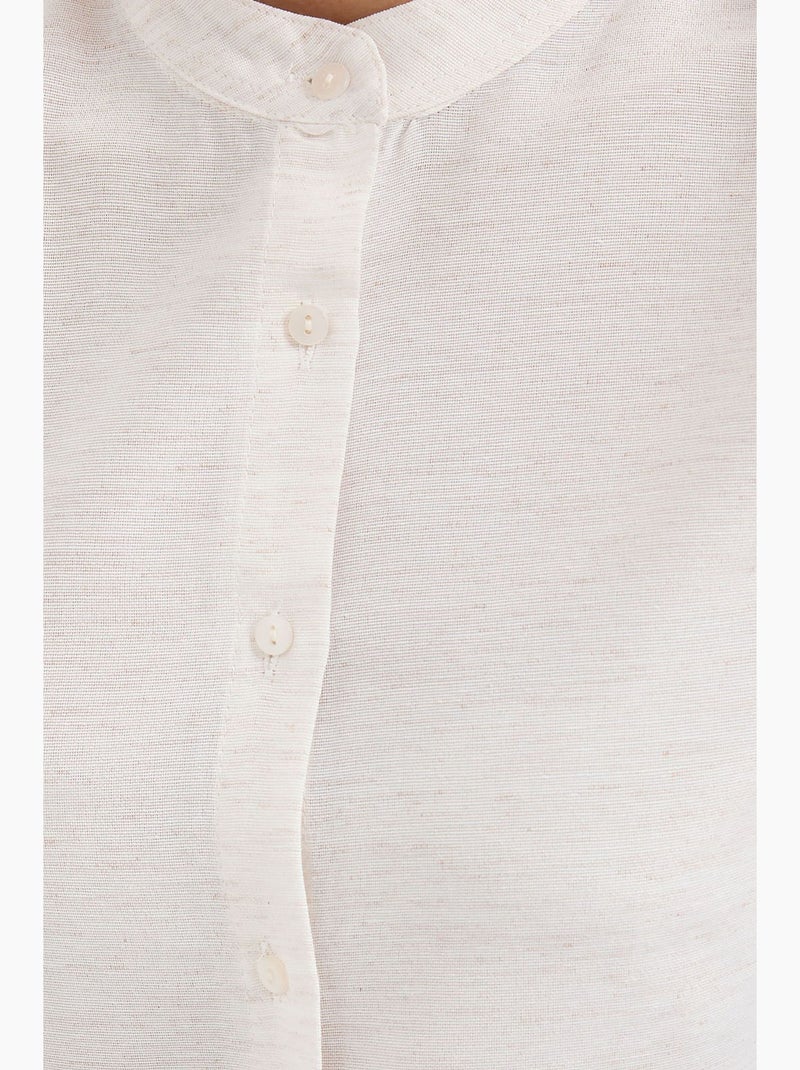 Chemise imprimée en crêpe à boutons bdart Blanc cassé - Kiabi