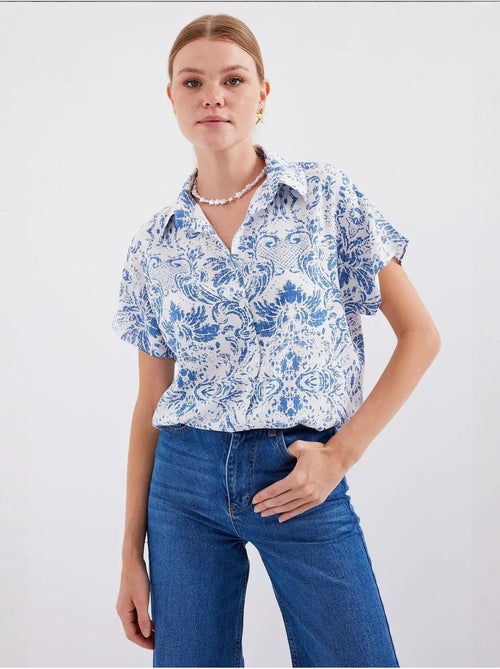 Chemise imprimée en crêpe à boutons bdart - Kiabi Chemise imprimée en crêpe à boutons bdart - Kiabi