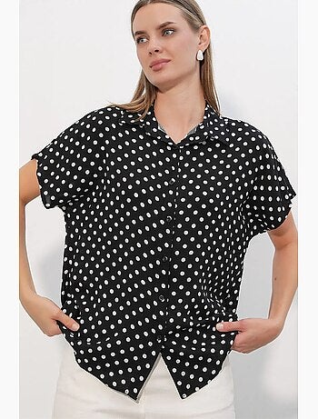 Chemise imprimée en crêpe à boutons bdart