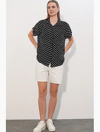 Chemise imprimée en crêpe à boutons bdart