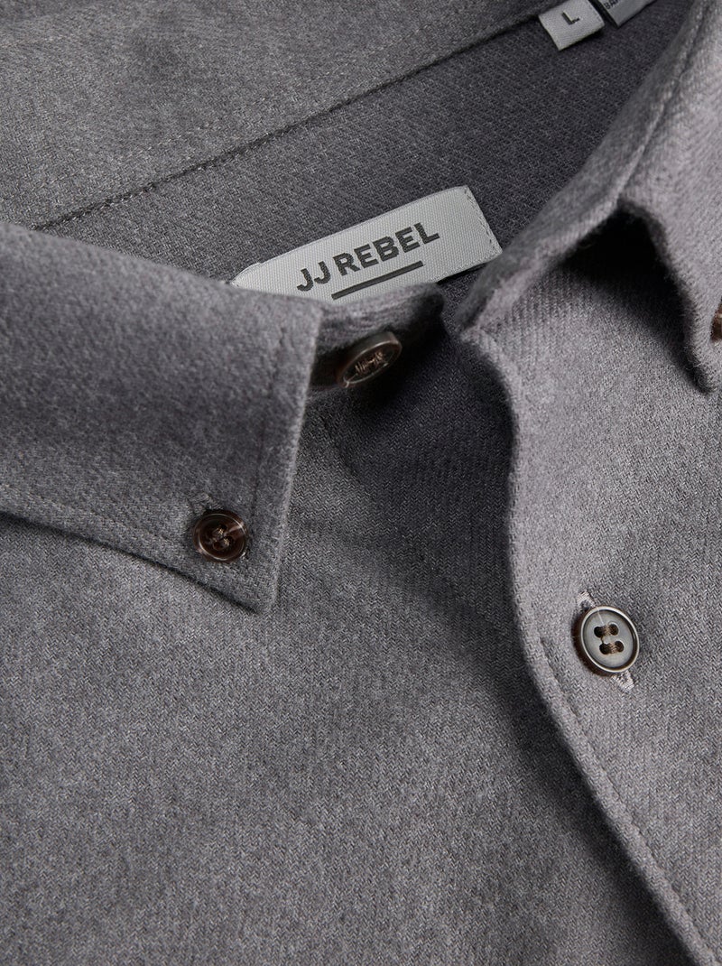 Chemise 'JJrebel' en flanelle de coton Gris - Kiabi