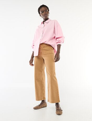 Chemise large à boutons coquillages