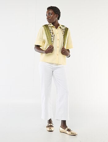 Chemise large à boutons étoiles