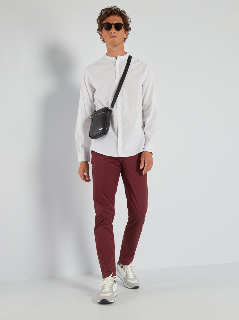 Chemise légère unie blanc - Kiabi