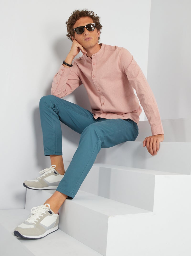 Chemise légère unie Rose - Kiabi
