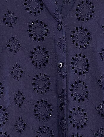 Chemise longue à manches 3/4 broderie anglaise 'JDY'