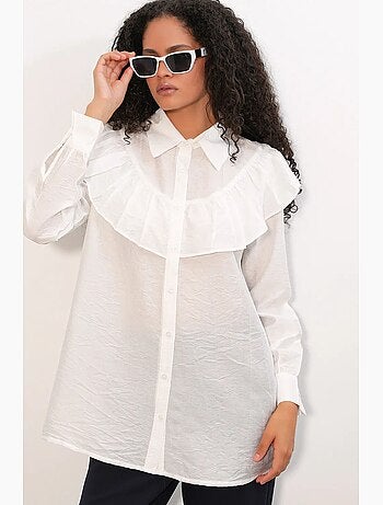 Chemise longue ample texturée bdart