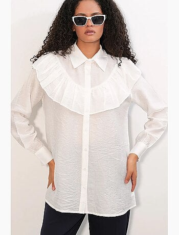 Chemise longue ample texturée bdart