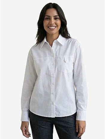 Chemise longue en coton texturé my fashion