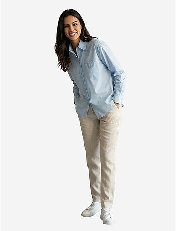Chemise longue en coton texturé my fashion