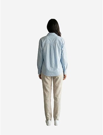 Chemise longue en coton texturé my fashion