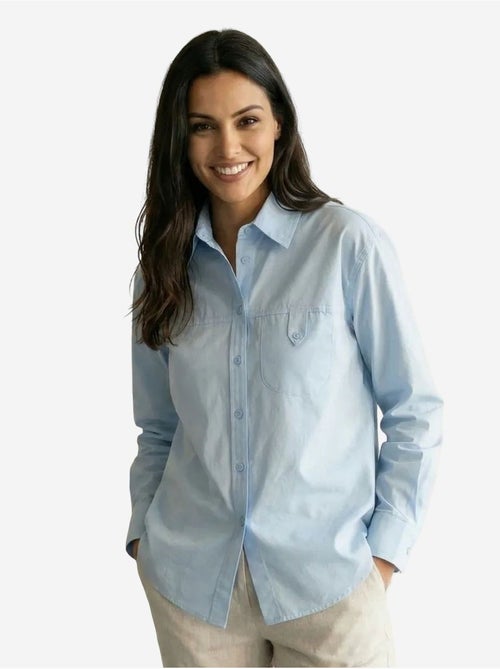 Chemise longue en coton texturé my fashion - Kiabi