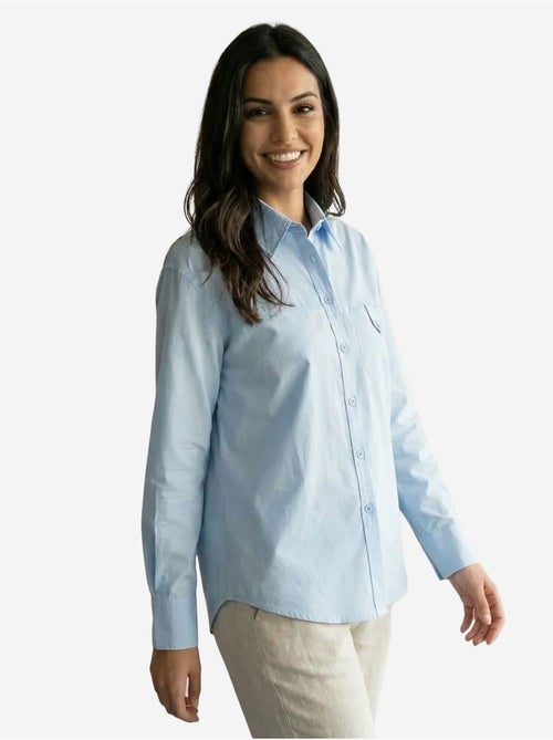 Chemise longue en coton texturé my fashion - Kiabi