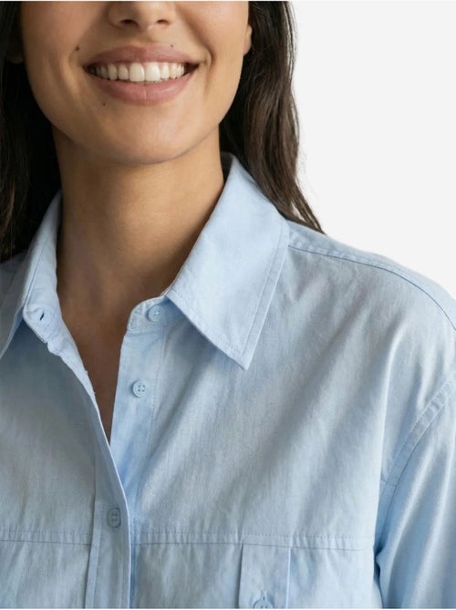 Chemise longue en coton texturé my fashion - Kiabi