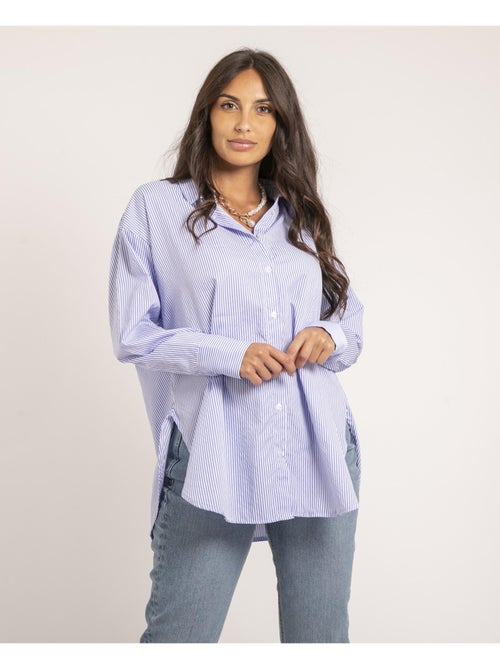Chemise longue rayures olaure - Kiabi