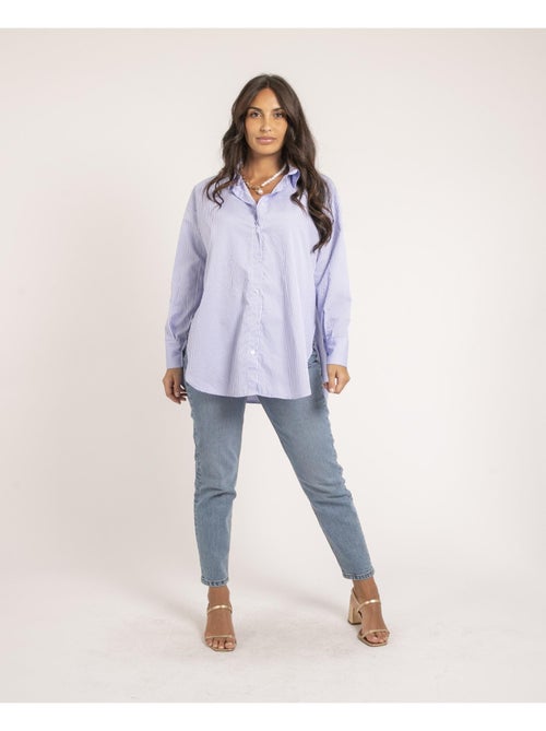 Chemise longue rayures olaure - Kiabi