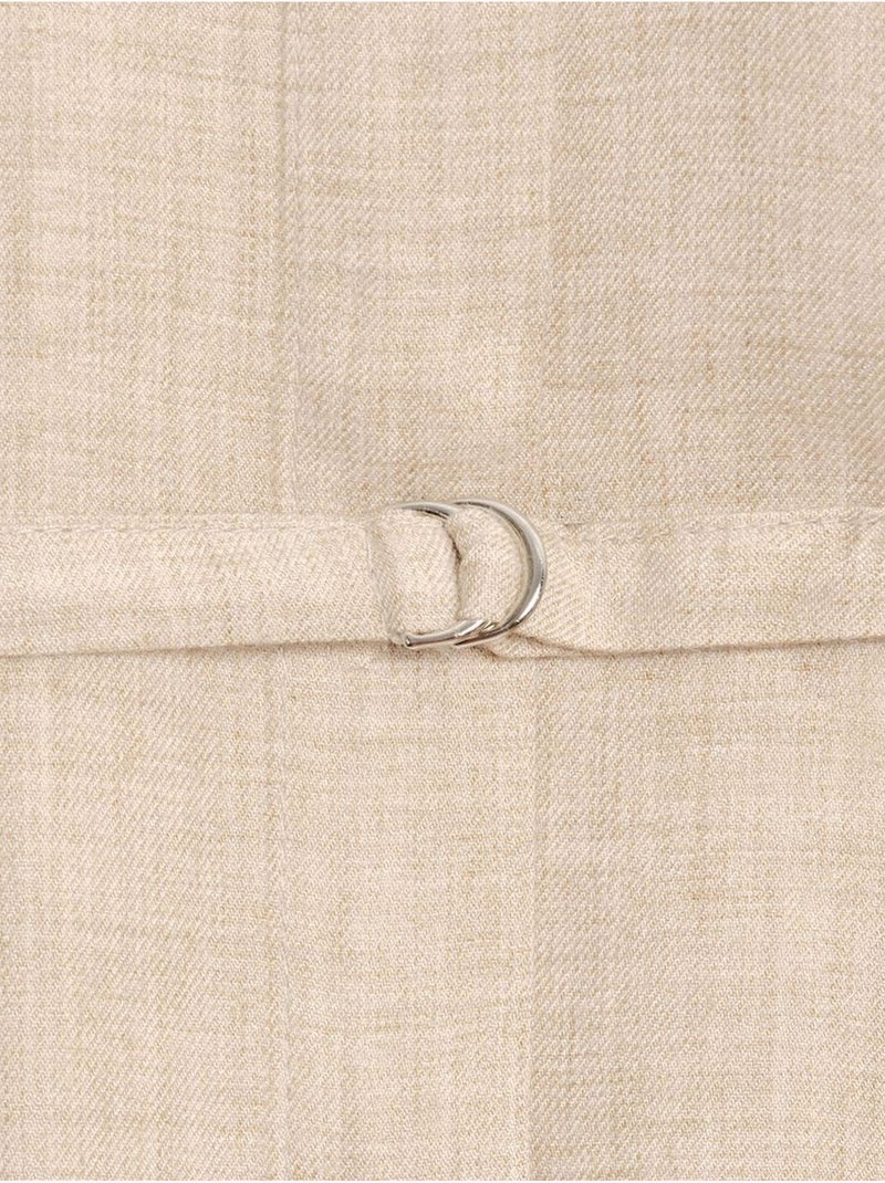 Chemise longue tissée avec ceinture dilvin Beige argile - Kiabi