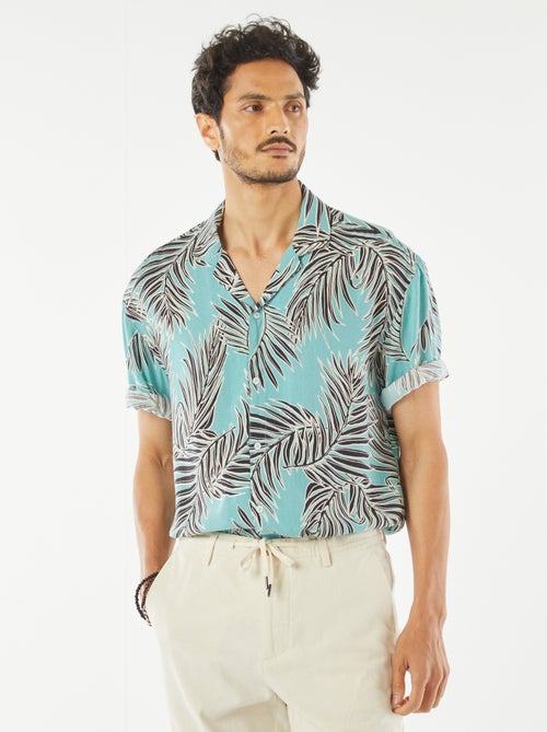 Chemise manches courte à motif - Kiabi