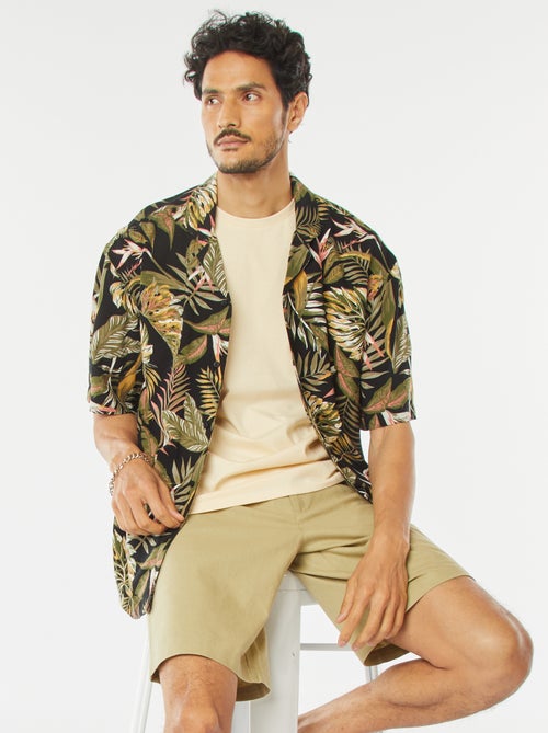 Chemise manches courte à motif - Kiabi
