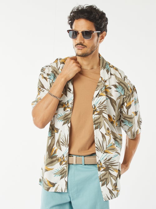 Chemise manches courte à motif - Kiabi