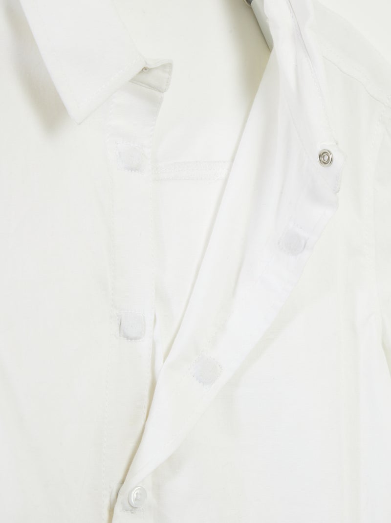 Chemise manches courtes - collection facile à enfiler Blanc - Kiabi