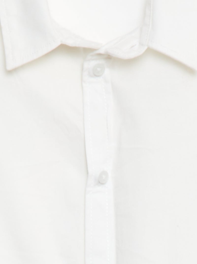 Chemise manches courtes - collection facile à enfiler Blanc - Kiabi