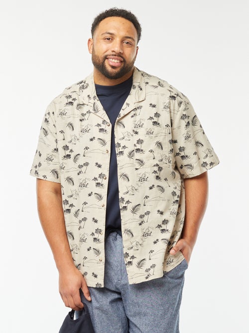Chemise manches courtes à motif - Kiabi