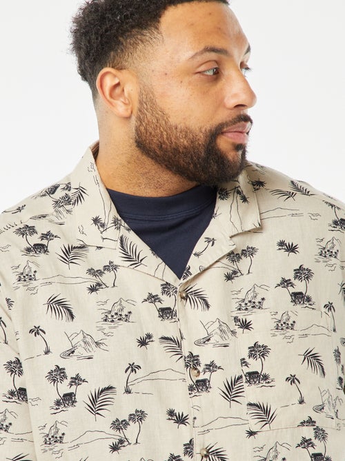 Chemise manches courtes à motif - Kiabi