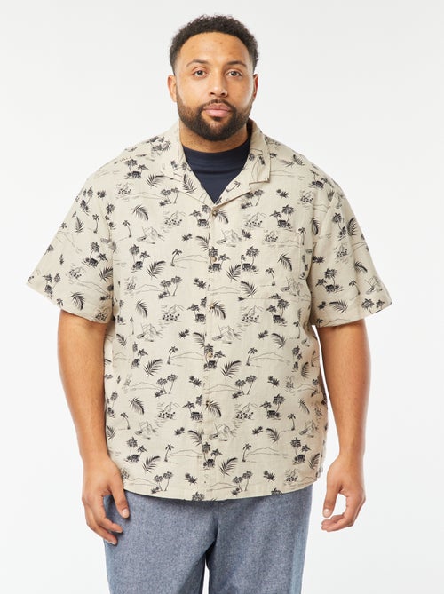 Chemise manches courtes à motif - Kiabi