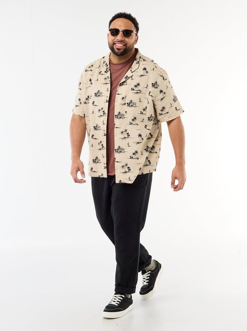 Chemise manches courtes à motif - Kiabi