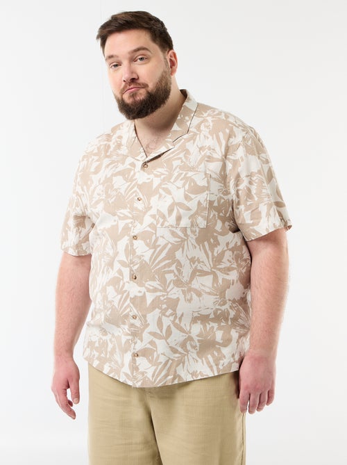 Chemise manches courtes à motif - Kiabi