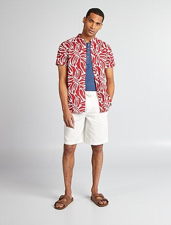 Chemise manches courtes à motif