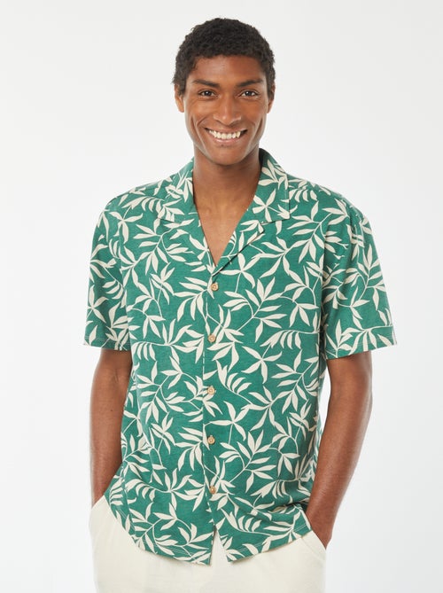 Chemise manches courtes à motif - Kiabi