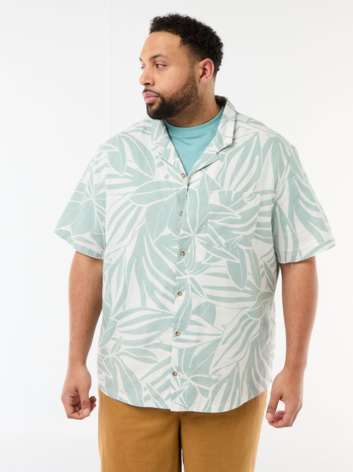 Chemise manches courtes à motif - Kiabi