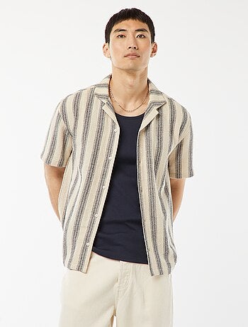 Chemise manches courtes à rayures