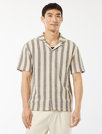 Chemise manches courtes à rayures