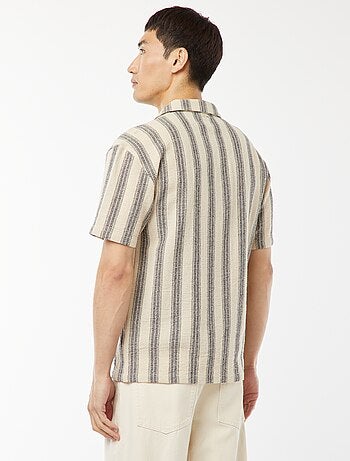 Chemise manches courtes à rayures