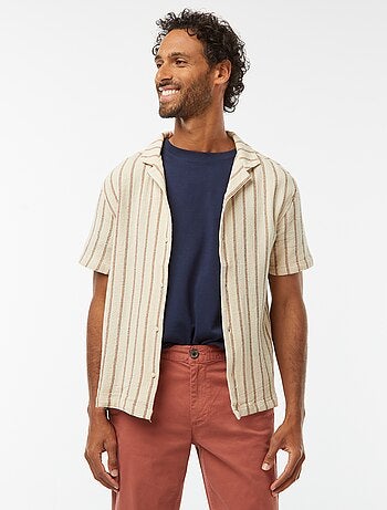 Chemise manches courtes à rayures