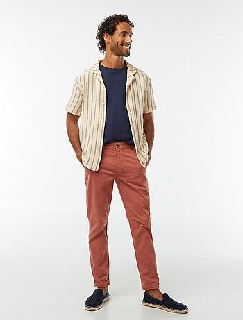 Chemise manches courtes à rayures