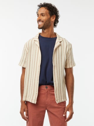Chemise manches courtes à rayures
