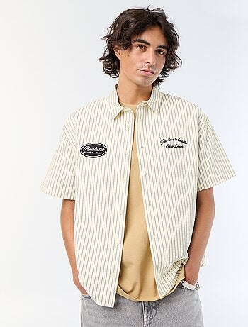Chemise manches courtes avec broderies