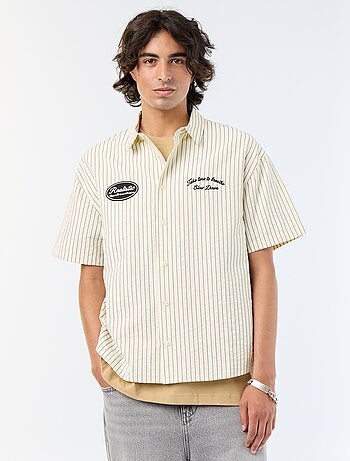 Chemise manches courtes avec broderies