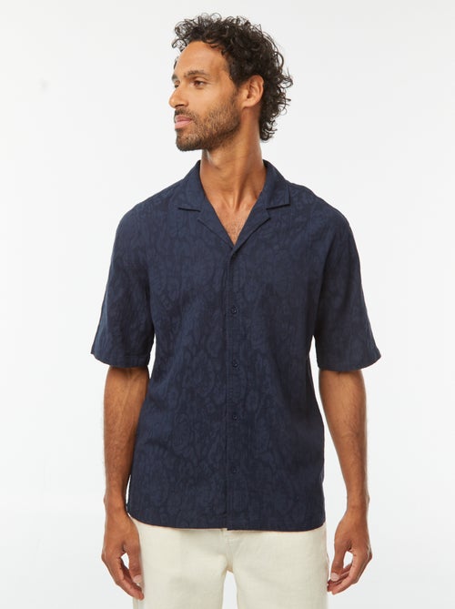 Chemise manches courtes avec broderies - Kiabi