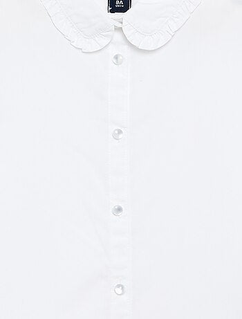 Chemise manches courtes avec col claudine