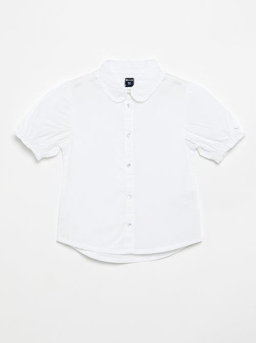 Chemise manches courtes avec col claudine - Kiabi