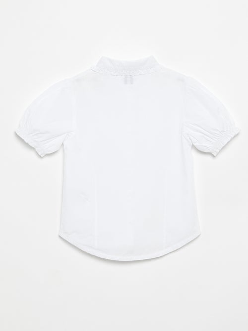 Chemise manches courtes avec col claudine - Kiabi