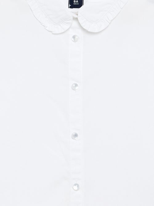 Chemise manches courtes avec col claudine - Kiabi