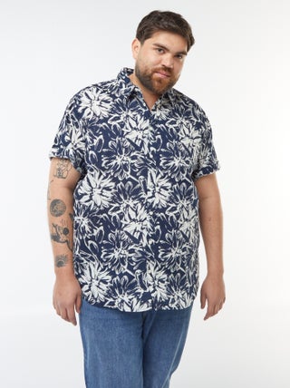 Chemise manches courtes avec motif floral